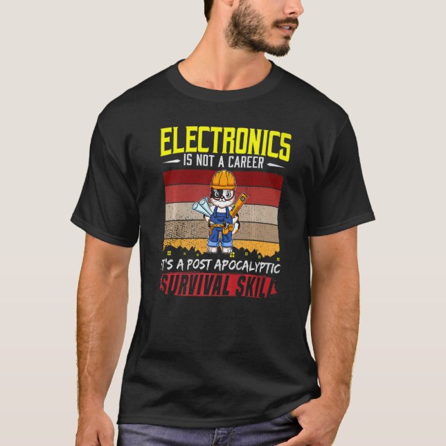 Camiseta Mens Electronics Não É Um Carreira De Eletricidade (Frente)