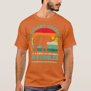 Camiseta Mens Elephant Lover Funny Vintage Elephant Avô