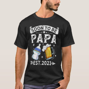 Camiseta Mens Em Breve Ser O Novo papai De Retrô Vintage 20