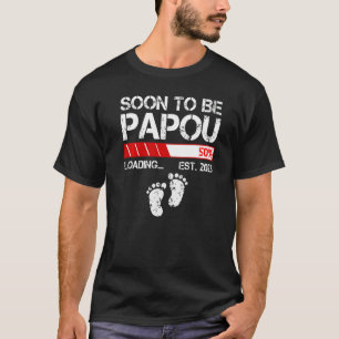 Camiseta Mens Em Breve Ser Papou Est 2023 Para Homens Novo