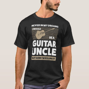 Camiseta Mens em meus sonhos Eu violaria tio guitarra, cara