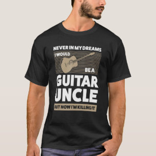 Camiseta Mens em meus sonhos Eu violaria tio guitarra, cara