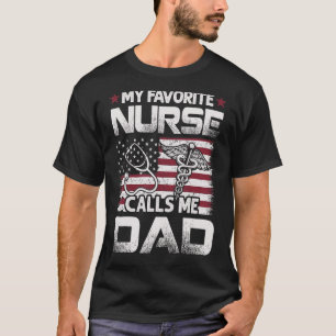 Camiseta Mens Enfermeira Dia de os pais Meu Enfermeiro Favo