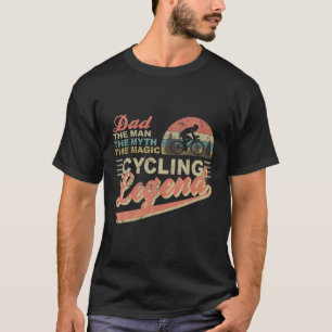 Camiseta Mens Engraçada Bicicleta De Ciclismo Para O Pai I