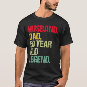 Camiseta Mens Engraçado 50º Aniversário Do Marido Pai 50