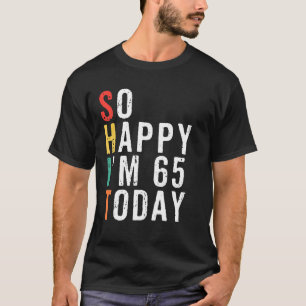 Camiseta Mens Engraçado 65º Aniversário Oferece Gag 65 A