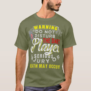 Camiseta Mens Engraçado - ADVERTÊNCIA Não Incomodar Jogador