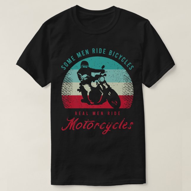 Camiseta Mens Engraçado Biker Dizendo Por Um Lover De Moto (Frente do Design)