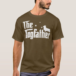 Camiseta Mens Engraçado Corgi Dogdad Dia de os pais em Difi
