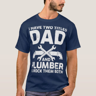 Camiseta Mens Engraçado Eu Tenho Dois Títulos Pai E Dia Do