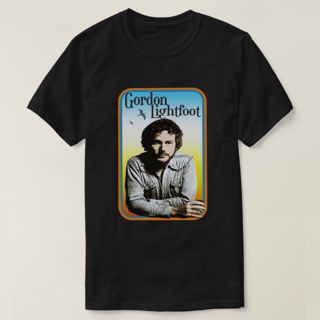 Camiseta Mens Engraçado Gordon Lightfoot Gift Para Fãs De M (Frente do Design)