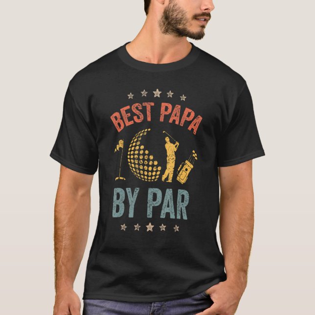 Camiseta Mens Engraçado Melhor Papa Por Par Dia de os pais  (Frente)