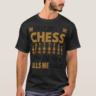 Camiseta Mens Engraçado Meu Oponente De Xadrez Me Chama De 