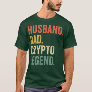 Camiseta Mens Engraçado NFT Art Legenda do Pai Husband Cryp