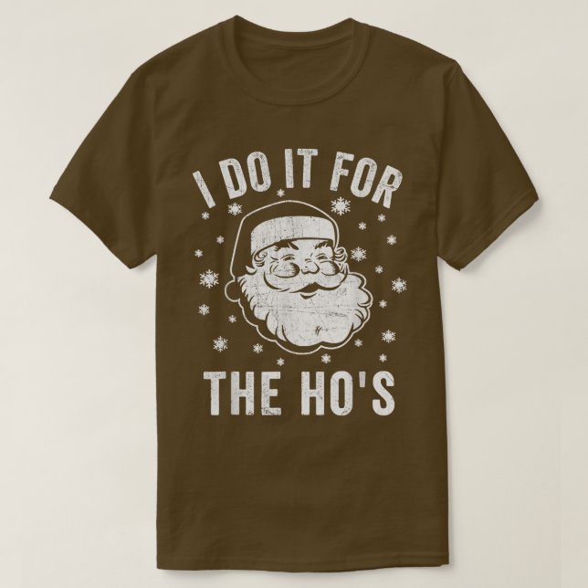 Camiseta Mens Engraçado Noel Clause Eu faço isso para os Pa (Frente do Design)