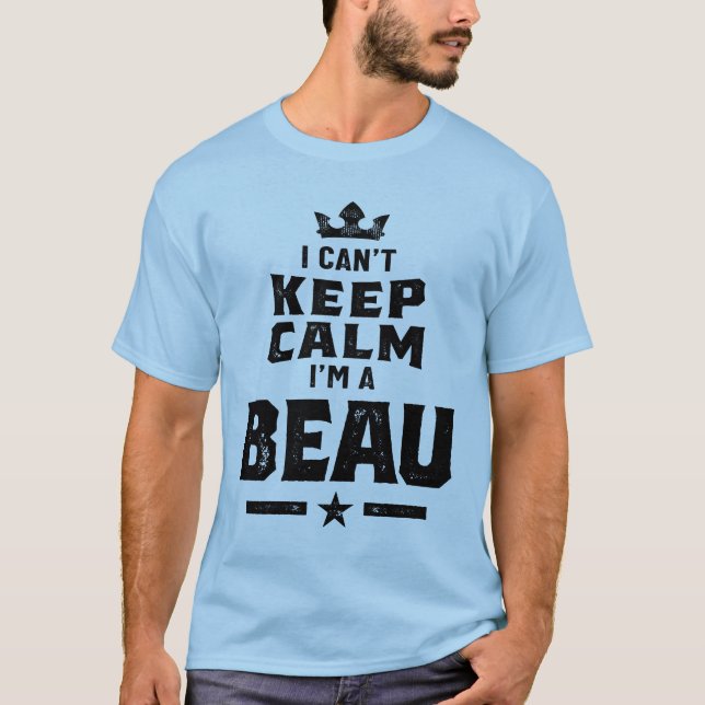 Camiseta Mens Engraçado Nome Personalizado Beau (Frente)