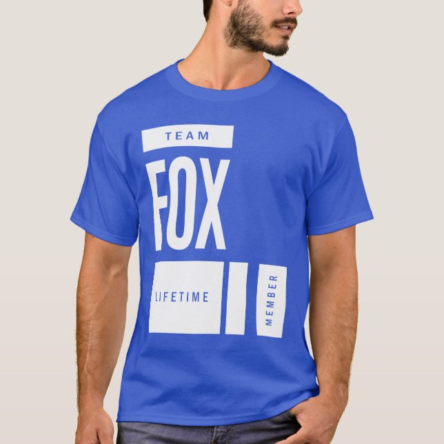 Camiseta Mens Engraçado Nome Personalizado Fox (Frente)