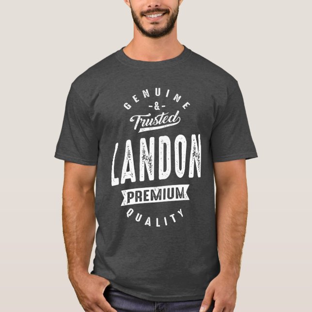 Camiseta Mens Engraçado Nome Personalizado Landon (Frente)