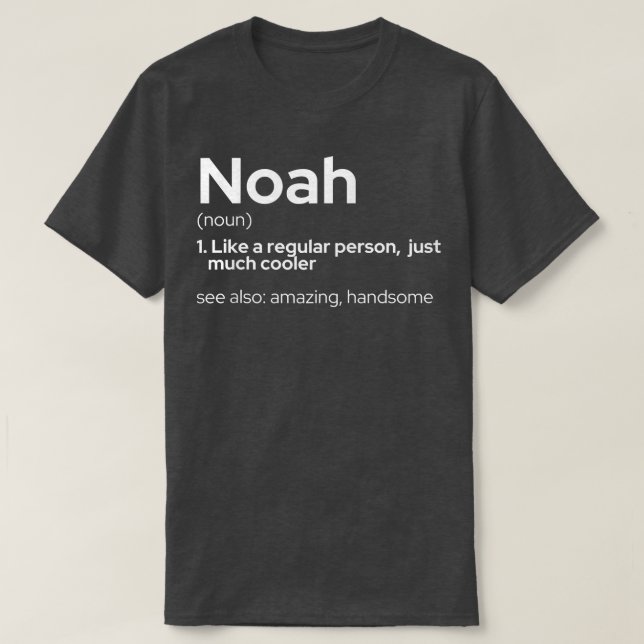 Camiseta Mens Engraçado Nome Personalizado Noah  (Frente do Design)