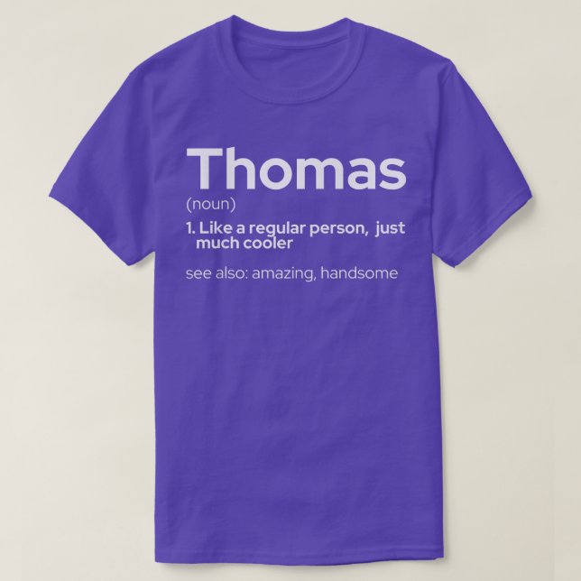 Camiseta Mens Engraçado Nome Personalizado Thomas  (Frente do Design)