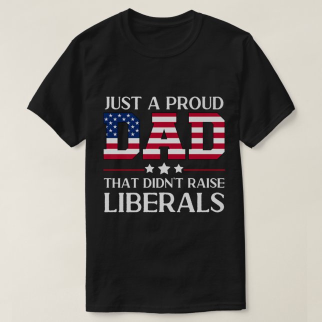 Camiseta Mens Engraçado Pai Anti-Liberal Republicano Oferec (Frente do Design)