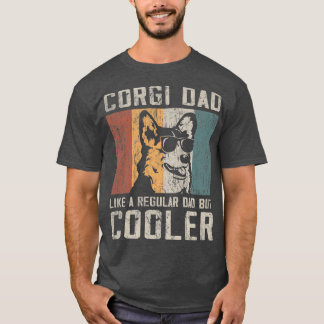 Camiseta Mens Engraçado Pai De Corgi Como Um Pai Regular Ma