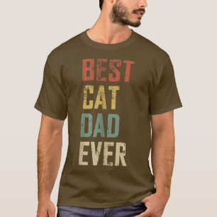 Camiseta Mens Engraçado Pai Dia Vintage Melhor Pai De Gato