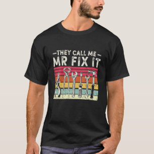 Camiseta Mens Engraçado Pai Handyman Chamam-Me Sr. Fix