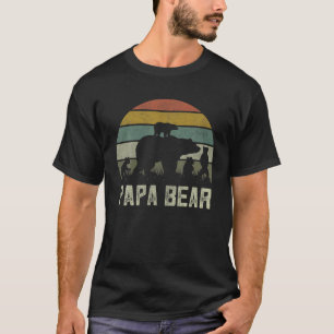 Camiseta Mens Engraçado Papa Urso S, Cub 4 Crianças Dia d
