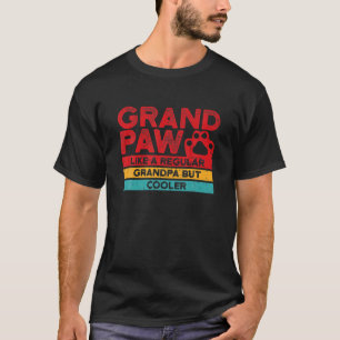 Camiseta Mens Engraçado Pata Cachorro Impressão Retro Des