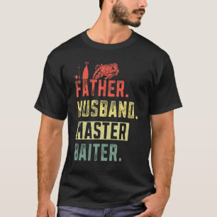 Camiseta Mens Engraçado Pesca Anglês Padre Husband Master B