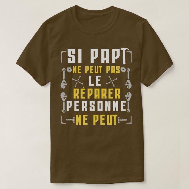 Camiseta Mens Engraçado Presente Se Papi Não Consegue Repar (Frente do Design)