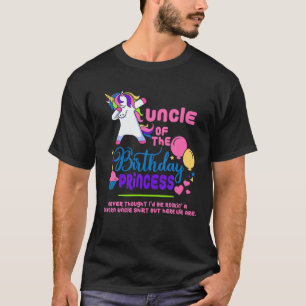 Camiseta Mens Engraçado Tio Da Princesa Aniversária Dabbi