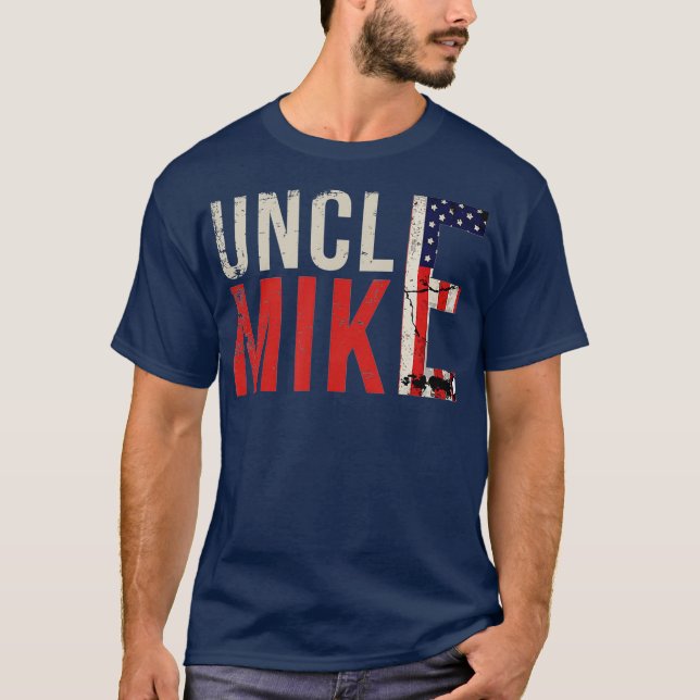 Camiseta Mens Engraçado Tio Mike para presente de homens (Frente)