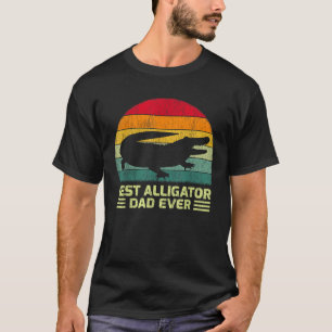Camiseta Mens Engraçado Vintage Melhor Pai De Alligador Nun