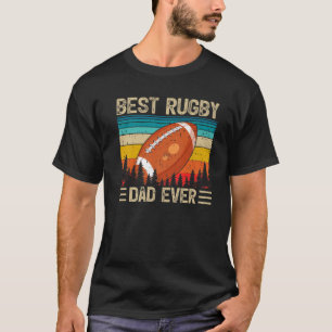 Camiseta Mens Engraçado Vintage Retro Melhor Pai De Rugby J