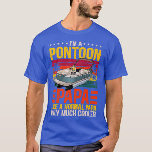 Camiseta Mens Engraçados Boat Pontoon Papa Como Uma Boa Pai