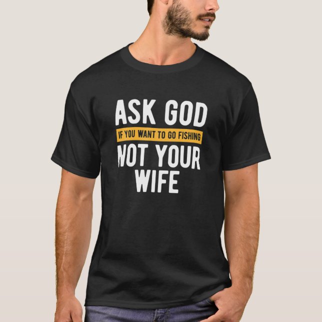 Camiseta Mens Engraçados, Pesca Cristã, Marido Religioso Fi (Frente)