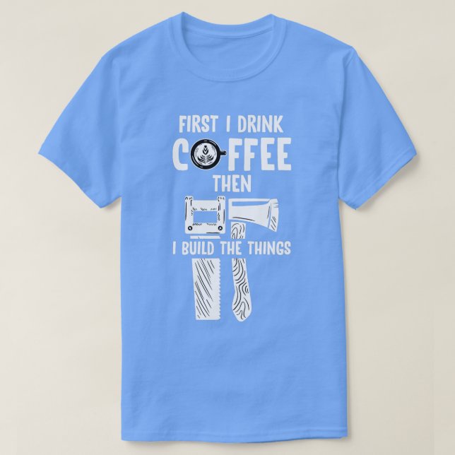 Camiseta Mens Então Eu Construí Os Pulmões Legal De Madeira (Frente do Design)