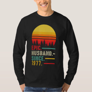Camiseta Mens Epic Husband Desde 1977 Feliz Aniversário