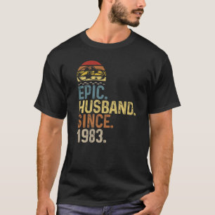 Camiseta Mens Epic Husband Desde 1983 Casamento Aniversário