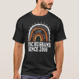 Camiseta Mens Epic Husband Desde 2006 Rainbow Wedding Anniv