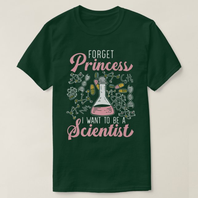 Camiseta Mens Esquecem A Princesa Que Eu Quero Ser Cientist (Frente do Design)