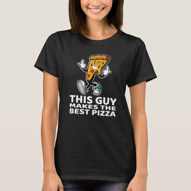 Camiseta Mens Esta Cara Faz A Melhor Pizza De Chef Pizz (Frente)