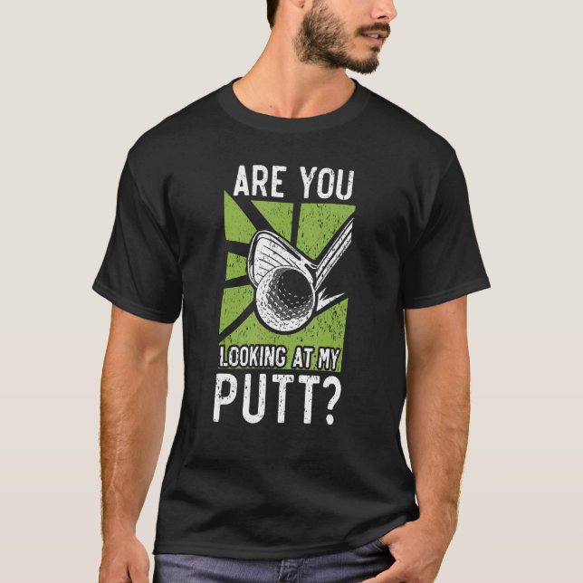 Camiseta Mens Está Olhando Para O Meu Golfe Jogador De Golf (Frente)