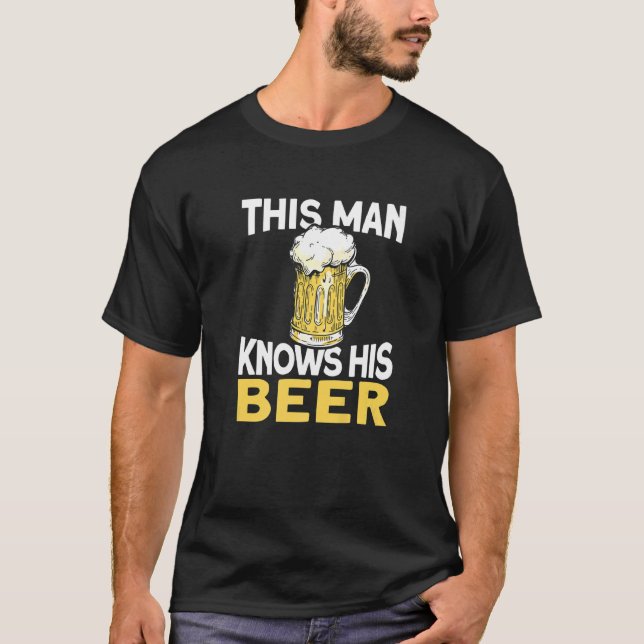 Camiseta Mens Este Homem Conhece A Cerveja Ipa Artesanato B (Frente)