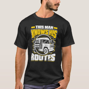 Camiseta Mens Este Homem Conhece A Escola De Rotas Chauffeu