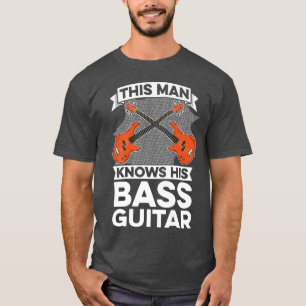 Camiseta Mens Este Homem Conhece A Sua BassMusical Bassista