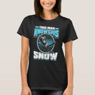 Camiseta Mens Este Homem Conhece As Montanhas De Esqui Da N