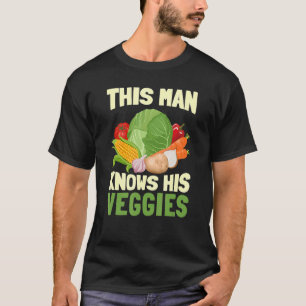Camiseta Mens Este Homem Conhece As Suas Vegogias Orgânicas